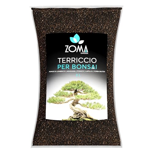 Zomagarden Terriccio Bonsai Premium, Formula Professionale Arricchita Con Humus Di Lombrico E Akadama Per Bonsai, Drena E Nutre, Ideale Per Crescita E