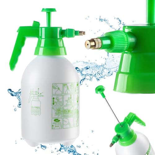 Kadax Spruzzatore A Mano, 2 L, In Plastica, Spruzzatore A Pressione Con Ugello In Ottone, Spruzzatore A Pressione Per Irrigazione E Controllo Dei Para