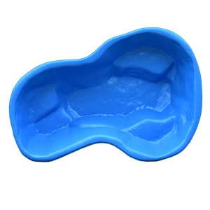 Giardini D'Acqua Laghetto Da Giardino Preformato Azzurro Mod Bracciano 220 Lt Stagno Vasca Plastica Esterno Pesci Dim 136 X 100 Grandezza Naturale Fai