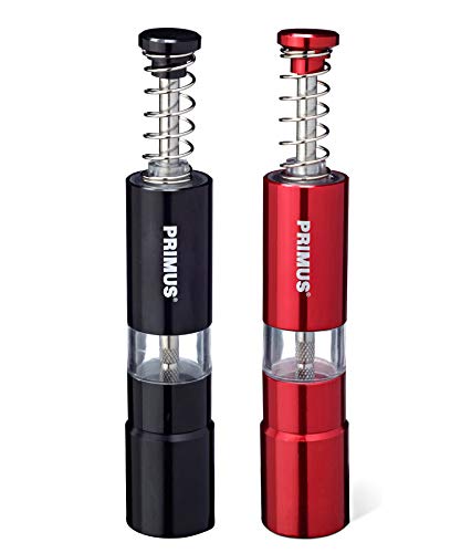 Primus Salt & Pepper Mill 2 Pack Set (1 Red, 1 Black)