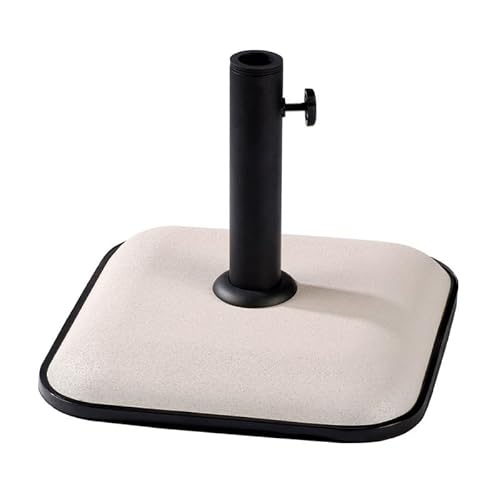 Marbueno Base Ombrellone Quadrato Cemento 35X35X5,2 Cm 11 Kg Bianco Giardino, Piscina E Terrazza 10457