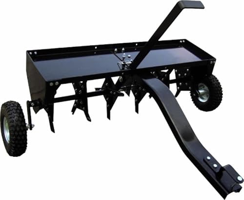 Ama Arieggiatore Per Trattorino Tagliaerba Con 24 Lame In Acciaio – Larghezza Di Lavoro 102 Cm, Ruote Pneumatiche 25 Cm, Regolazione Profondità 8 Cm,