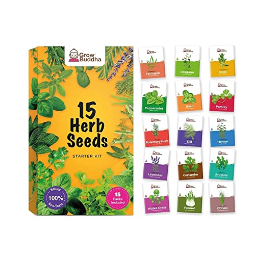 Set Di Semi Di Erbe Da Grow Buddha -15 Varietà Di Tue Erbe Fresche Con Il Nostro Mix Di Semi Di Erbe - Grow Buddha | Idea Regalo