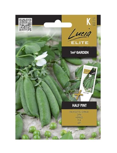 Lucia Elite | Pisellos - Half Pint Semi| Semi Di Ortaggi | Una Varietà Precoce Di Altezza 25 Cm | Adatta Per La Coltivazione In Vasi | Semi Di Pisello