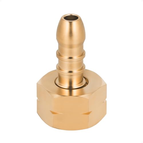 Bfg Connettore Per Tubi Del Gas, Filettatura Maschio A Sinistra Da 3/8" Per Connettore Terminale Del Tubo Da 9-10Mm, Ottone, Connettore A Due Segmenti