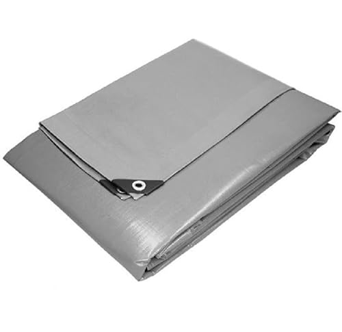 Telone Occhiellato 8X10 Mt - Tipo Extra Pesante 260Gr/Mq - Rinforzato Telo Argento