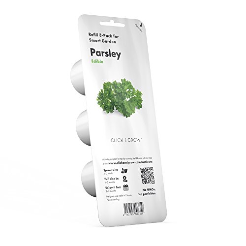 Click & Grow Smart Garden, Ricambio Vasi Di Terriccio Di Prezzemolo Riccio, Kit Con 3 Capsule