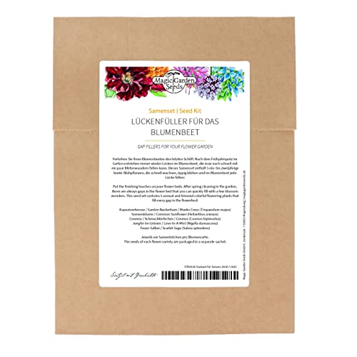 Piante Riempitrici Degli Spazi Vuoti Nel Giardino Floreale - Set Di Semi Con 5 Piante Da Fiore Colorate Annuali E Biennali