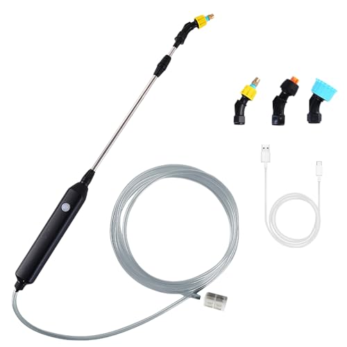 Vegena Spruzzatore Elettrico, Spruzzatore A Pressione, Spruzzatore Elettrico Per Piante, Spruzzatore A Batteria Con 3 Ugelli Regolabili E Tubo Da 5 M