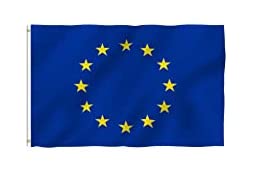 Stormflag Bandiera Unione Europea 3X5Ft/90X150Cm 90G Di Poliestere 2 Occhielli,Occhiello In Angolo, In Metallo E Doppio Ago (Eu I01)