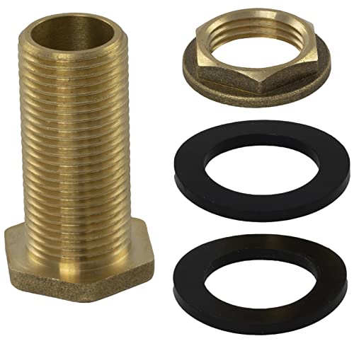 Aerzetix - C60614 - Raccordo Connettore Serbatoio Acqua - Filettatura Esterna 1/2'' - Con Guarnizioni In Gomma - Per Contenitore Barile Di Pioggia Cis
