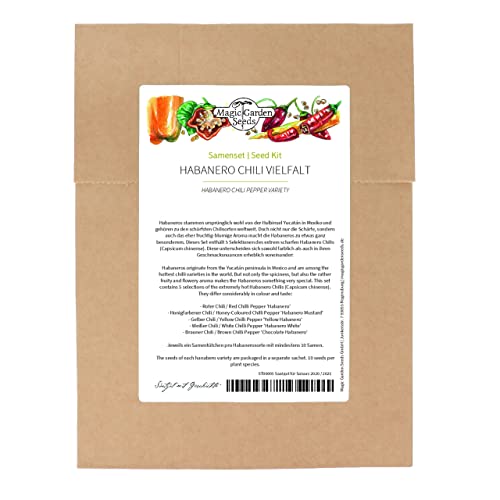 Varietà Di Peperoncino Habanero - Set Di Semi Con 5 Entusiasmanti Varietà Del Tipo Capsicum Chinense