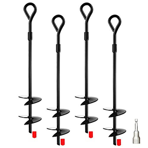 Ancoraggio Anti Ruggine, Lunghezza 40 Cm, Per Gazebo, Trampolino, Tenda Da Campeggio, Altalena, Tettoia (Costruzione Con Doppia Elica)