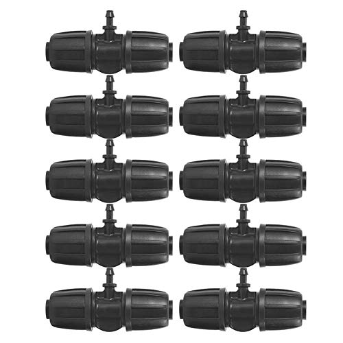 Les-Theresa 10Pcs Connettore A T Con Chiusura 8Mm A 4/7 Da Giardino Per Irrigazione Da Giardino Con Tubo In Pe
