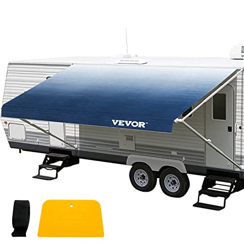 Vevor Tenda Da Sole Per Camper, Tessuto Di Ricambio Per Tende Da Sole 425,2 M (Tessuto 17,1 Cm), Ricambio Per Tende Da Camper E Camper, Colore Blu Ard