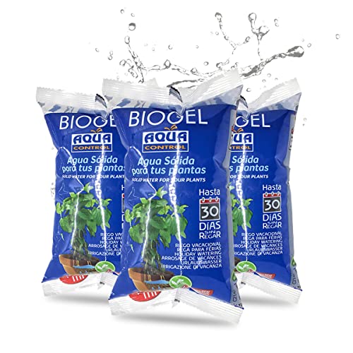 Aqua Control Biogel, Acqua Solida Per Le Tue Piante, Ideale Per L'Irrigazione Durante Le Vacanze, Fino A 30 Giorni Senza Irrigazione, 400 Ml, Confezio