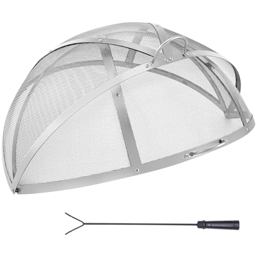 Vevor Parascintille Per Braciere Ø 1016 Mm, Griglia Per Braciere, Parascintille, In Acciaio Inox, 2 Mm, Fori Tascabili, Parascintille, Ideale Per Foco