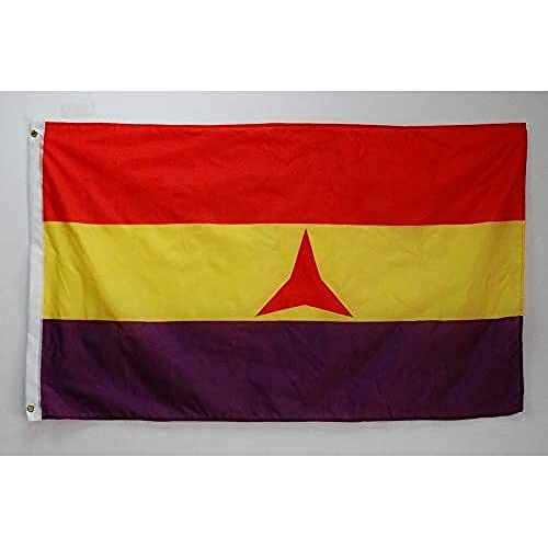Bandiera Repubblica Spagnola Brigate Internazionali 150X90Cm - Bandiera Spagna Repubblicana 90 X 150 Cm - Az Flag