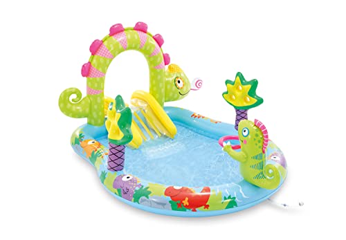 Intex 56129Np - Piscina Gonfiabile Play Center Iguana, Vinile, Multicolore, 157X170X132 Cm