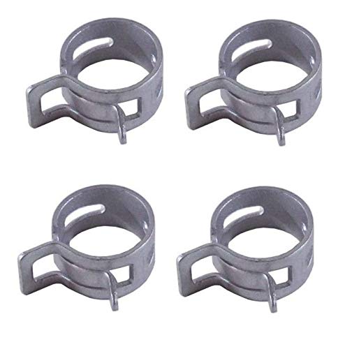 Cyclingcolors 4X Collare Per Tubo Benzina Clip Fascetta Acciaio Carburante Auto Moto Ciclomotore Tagliaerba Tosaerba (Ø 10Mm - 12Mm)