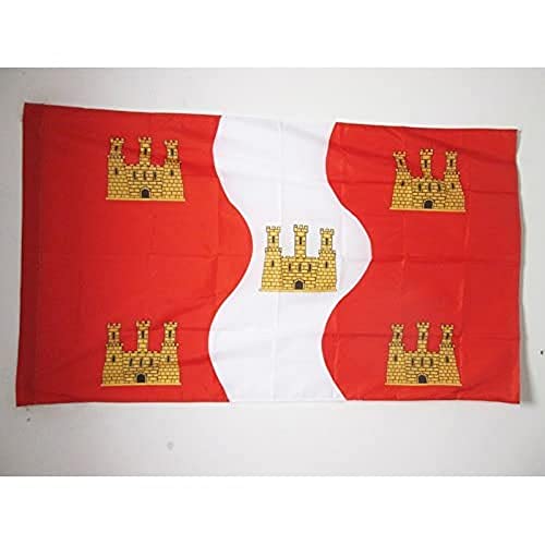 Az Flag Bandiera Vienne 150X90Cm - Bandiera Dipartimento Di Vienne - Francia 90 X 150 Cm Foro Per Asta
