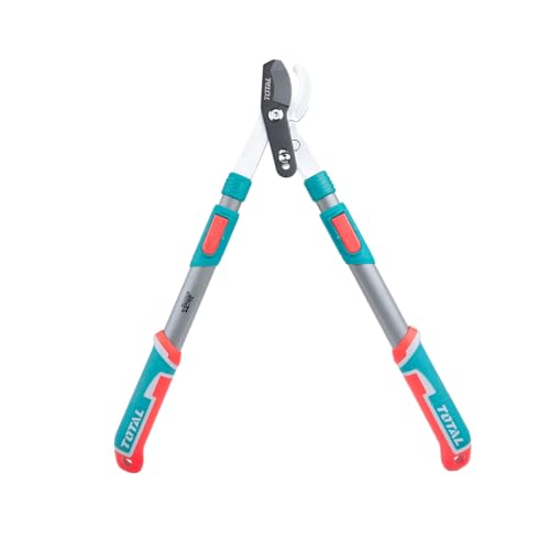 Total - Forbici Da Potatura Telescopiche | 25 X 19,5 X 8,1 Cm | Blu | Lunghezza 670-880 Mm | Forbici Da Potatura Telescopiche Per Taglio In Giardino