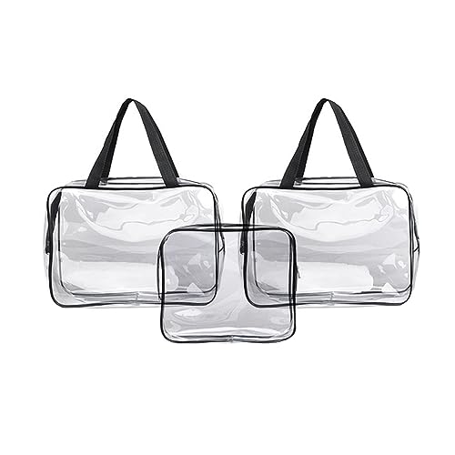 3 Borse Trasparenti Per Articoli Da Toeletta, Borse Per Articoli Da Toeletta Da Viaggio, Borse Per Trucchi Impermeabili In Plastica Addensate Adatte P