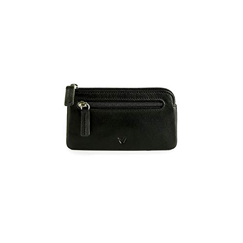 Roncato Pascal Bustina Portachiavi In Vera Pelle Con Zip Nero