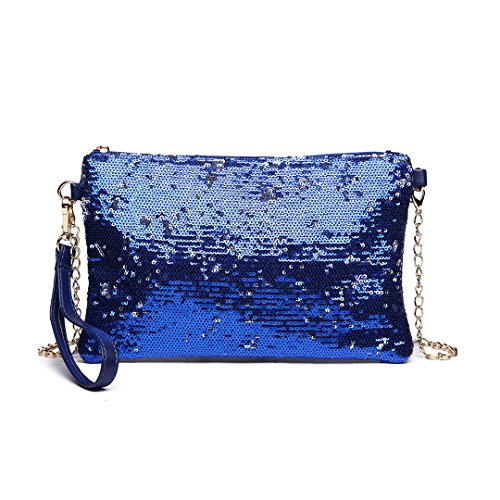 Miss Lulu Pochette E Clutch Da Sera Pochette A Catena Con Brillanti Paillettes Per Donna Ragazza