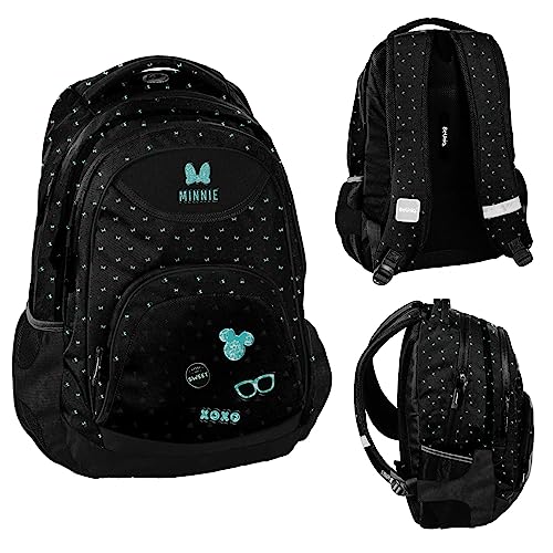 Paso Dm23Ww-2708, Zaino Per La Scuola Minnie Beuniq, Black