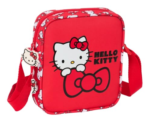 Safta M222 612516222, Hello Kitty Iconic Piccola, Borsa Per Bambini, Ideale Da 5 A 14 Anni, Comoda E Versatile, Qualità E Resistenza, 16 X 4 X 18 Cm,