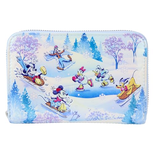 Loungefly Disney Mickey And Friends Winter Wonderland - Portafoglio Con Cerniera