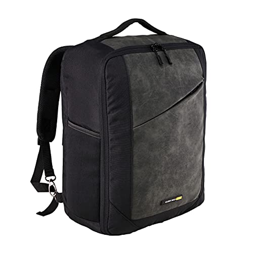 Cabin Max Manhattan 30L Easyjet Zaino 45X36X20 Bagaglio A Mano Borsa Da Viaggio (Materiale Riciclato Nero, 45X36X20Cm)