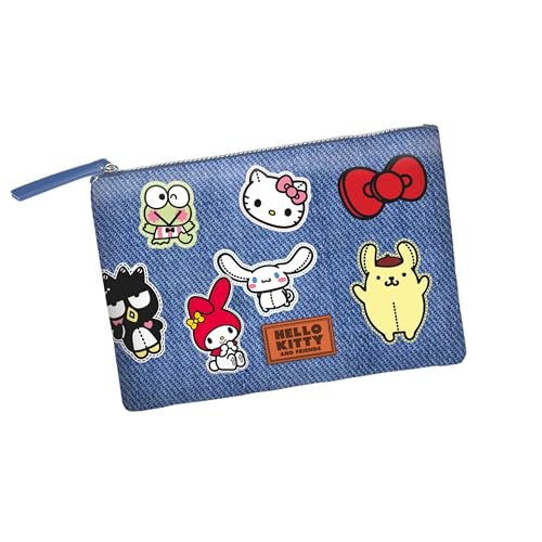 Karactermania Sanrio Hello Kitty Stickers-Borsa Da Toilette Pochette Soleil, Blu, 30 X 22 Cm