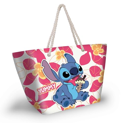 Disney Lilo E Stitch Ice Cream-Borsa Da Spiaggia Soleil, Rosa, 52 X 37 Cm