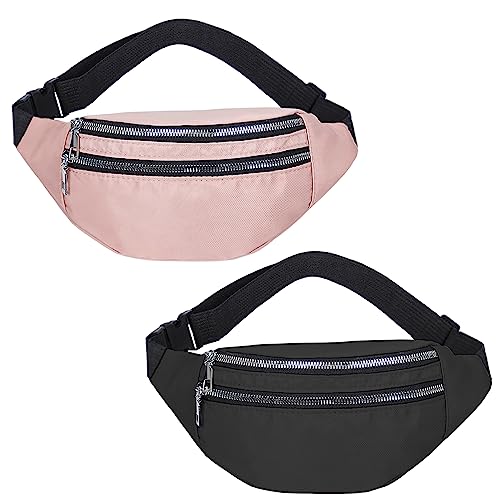 2 Tasche In Tinta Unita, Spallacci Regolabili, Grande Tasca Con Cerniera, Borsa Pendolare, Borsa Per Cellulare, Borsa In Nylon Impermeabile, Adatta Pe