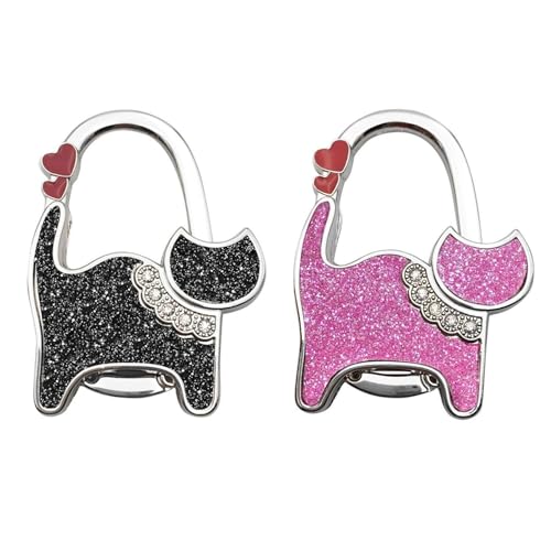 Ganci A Forma Di Gatto Da 2 Pezzi, Ganci Creativi, Ganci Da Scrivania Portatili, Ganci Per Borse, Accessori Da Viaggio