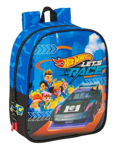 Safta Hot Wheels Let'S Race - Zaino Per Bambini, Zaino Per La Scuola, Adattabile Al Carrello, Ideale Per L'Asilo, Comodo E Versatile, Qualità E Resist
