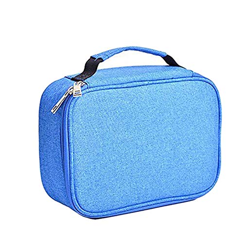Becho - Astuccio Multifunzione Con Cerniera, Molto Capiente Per Penne E Matite Colorate, 72 Slot Blu