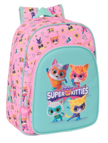 Safta Superkitties – Zaino Scuola Per Bambini, Zaino Per Bambini, Adattabile Al Carrello, Ideale Per Bambini In Età Scolastica, Comodo E Versatile, Qu