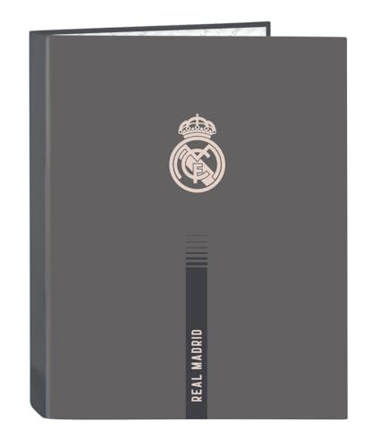 Safta Real Madrid 3ª Attrezzatura 24/25 - Cartellina Con Fogli 4 Anelli, Ideale Per Bambini Di Diverse Età, Comoda E Versatile, Qualità E Resistenza,