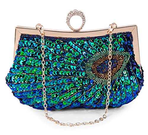 Baigio Pochette Donna Elegante Clutch Donna Cerimonia,Clutch Gioiello Borse Cerimonia Borsa Brillantinata Strass Per Fidanzamento/Matrimonio/Cocktail