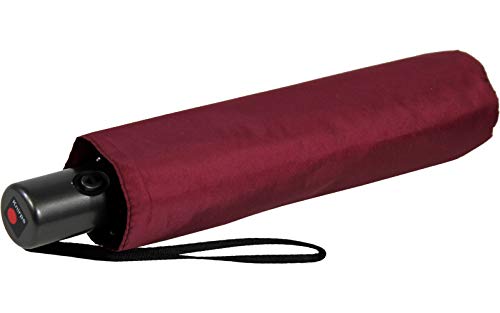 Knirps Ombrello Tascabile Slim Duomatic, Bordeaux, 90 Cm