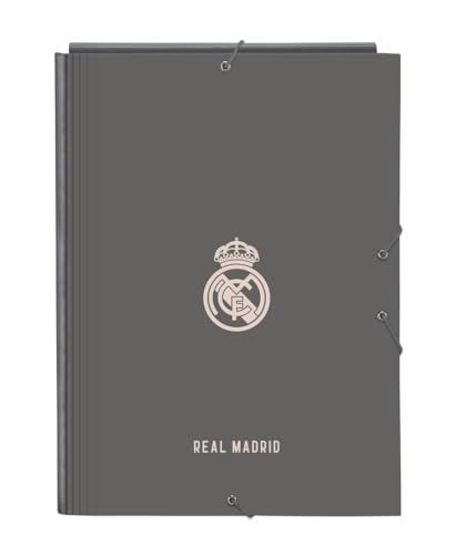 Safta Real Madrid 3A Squadra 24/25 – Cartella Portadocumenti Con 3 Fogli, Ideale Per Bambini Di Diverse Età, Confortevole E Versatile, Qualità E Resis