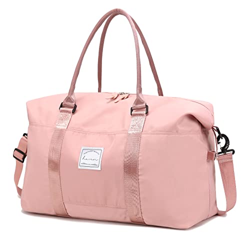 Borsone Da Viaggio Borsone Palestra Donne, Grande Impermeabile Borsa Da Viaggo Donna Weekend Borsa Palestra Con Tasca Bagnata