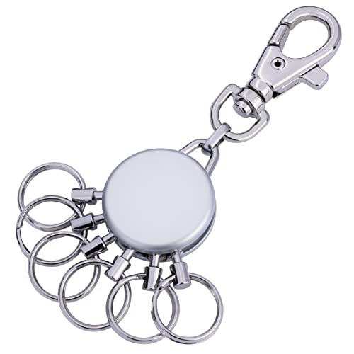 Troika -Tb-Kyr66/Ch – Schlüsselanhänger – Inkl. Karabinerhaken – Schlüssel-Organizer – 6 Ausklinkbare Ringe – Metall/Messing – Opaco – Cromato – Argen