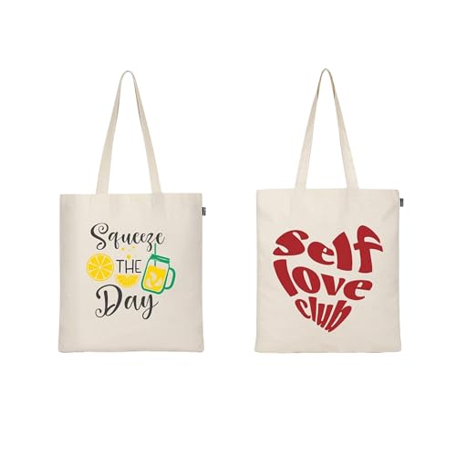 Ecoright Tote Bags For Women, Trendy & Reusable Grocery Bag, Cotton Tote Bag For School, Daily Use, Shopping & Beach