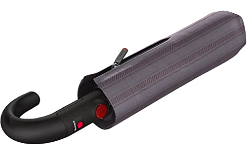 Knirps T.260 Medium Duomatic Crook Handle 2Line Up Stone