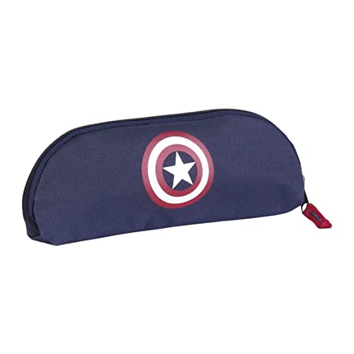 Cerdá Life'S Little Moments - Estuche Escolar De Niño De Capitan America Portatodo Con Apertura De Cremallera - Licencia Oficial Marvel, Multicolor