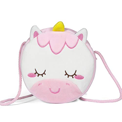 Czemo Borsetta Per Bambini Unicorno Borsa Tracolla Ragazze Borsetta Da Principessa Di Peluche Giocattoli Per Bambina